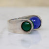 Mexican Modernist Sterling & Gemstone Ring by Harms