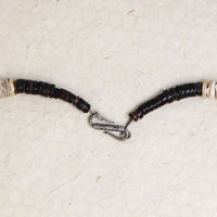 Attractive Shell, Turquoise & Sterling Silver Bead Necklace
