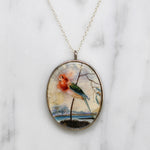 Charming Miniature Painted Bird Pendant