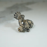 French Silver Pin Dragon and Crown