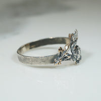 Dragon and Crown French Silver Ring