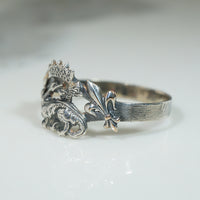 Dragon and Crown French Silver Ring