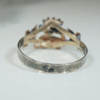 Dragon and Crown French Silver Ring