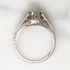 Tranquil Aquamarine & Diamond White Gold Filigree Ring