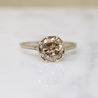 Effervescent 1.70ct Champagne Diamond Art Deco Ring