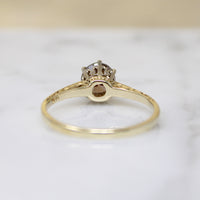 Distinctive 1ct Cognac Diamond Art Deco Solitaire 
