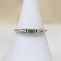 Slim Baguette Diamond & White Gold Wedding Band