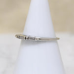 Slim Baguette Diamond & White Gold Wedding Band