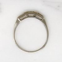 Slim Baguette Diamond & White Gold Wedding Band