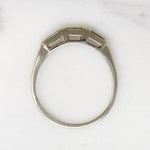 Slim Baguette Diamond & White Gold Wedding Band