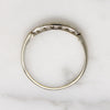 Pretty Fluted 14k White Gold & Diamond Wedding Band