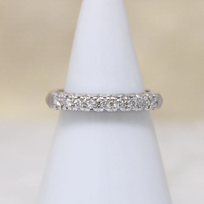 Nine Diamond Chic Platinum Wedding Band