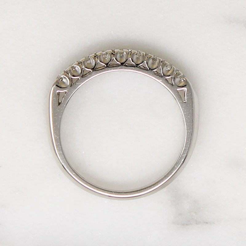 Nine Diamond Chic Platinum Wedding Band