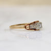 Charming Art Deco Two-Tone Gold & Diamond Ring