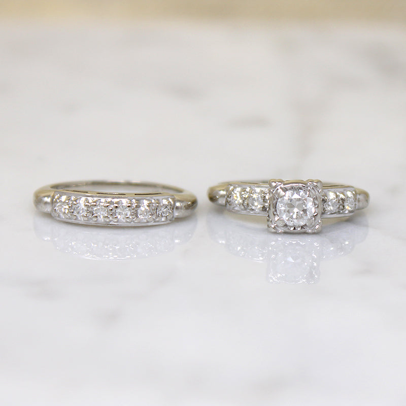 Gorgeous "Gem Lite" Diamond & White Gold Bridal Set