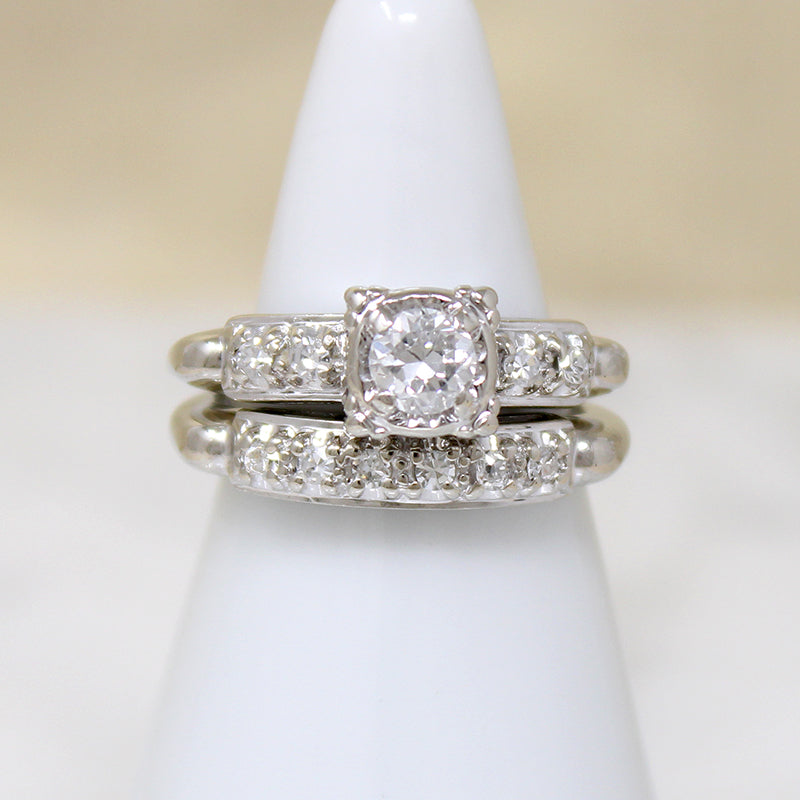 Gorgeous "Gem Lite" Diamond & White Gold Bridal Set