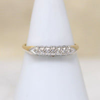 Classic Two-Tone Gold & Diamond Wedding Band