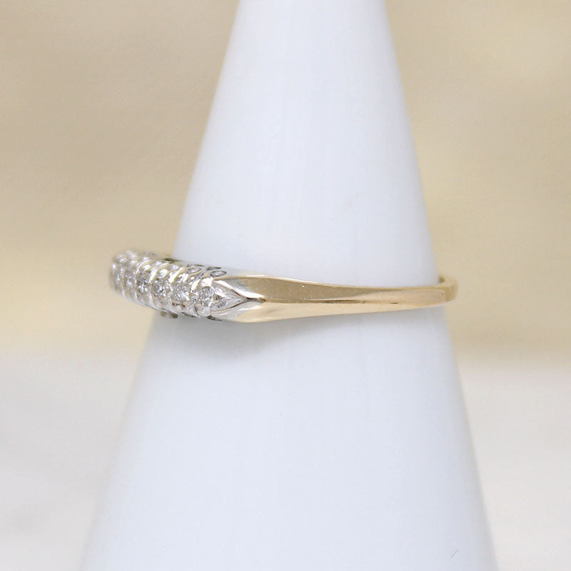 Classic Two-Tone Gold & Diamond Wedding Band