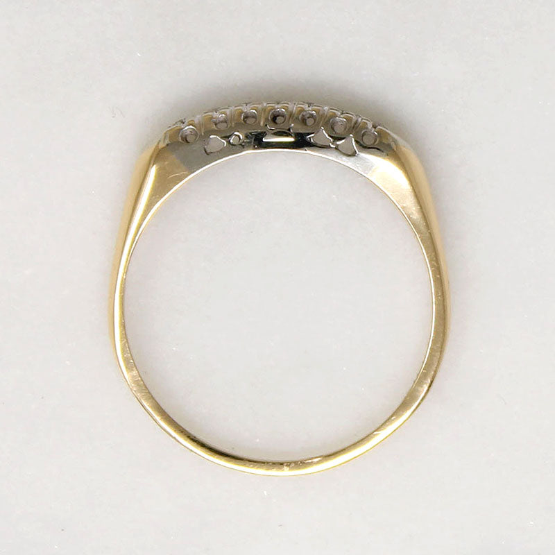 Classic Two-Tone Gold & Diamond Wedding Band