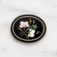 Language of Flowers Pietra Dura Brooch