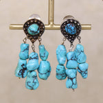 Gorgeous Turquoise Nugget Drop Earrings