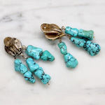 Gorgeous Turquoise Nugget Drop Earrings