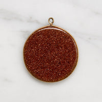 Glittery Edwardian Goldstone Pendant 
