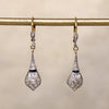 Delightful Antique Earrings with Sapphires & Diamonds