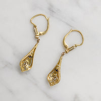 Delightful Antique Earrings with Sapphires & Diamonds