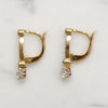 Dainty French Diamond Earrings in Gold & Platinum