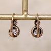 19th Century French Old Mine Cut Diamond Earbobs