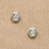 Art Deco Diamond & Engraved White Gold Studs