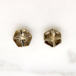 Art Deco Diamond & Engraved White Gold Studs