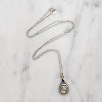 Sweet Details Art Deco Diamond & Sapphire Pendant