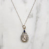Sweet Details Art Deco Diamond & Sapphire Pendant