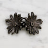 Edwardian Sterling Silver Double Daisy Belt Buckle