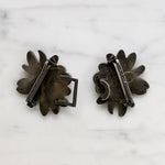 Edwardian Sterling Silver Double Daisy Belt Buckle