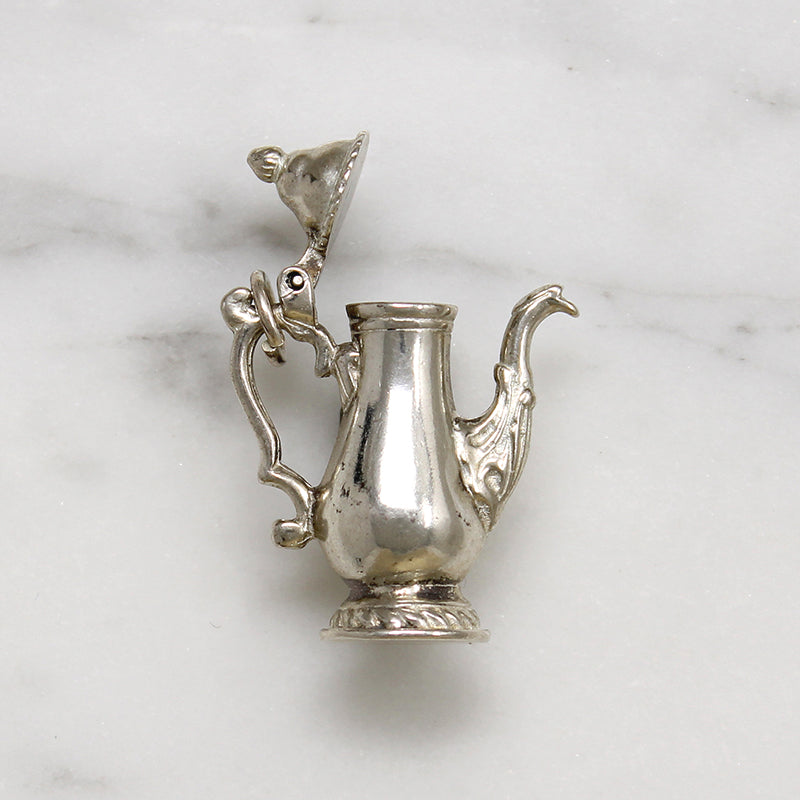 Spill the Tea Sterling Silver Teapot Charm
