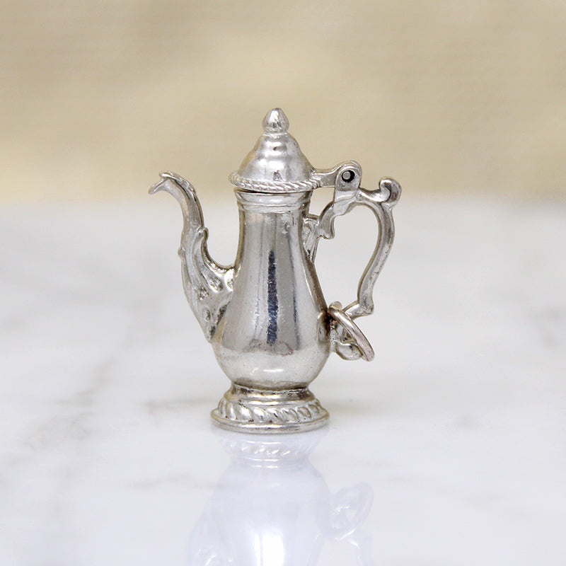Spill the Tea Sterling Silver Teapot Charm