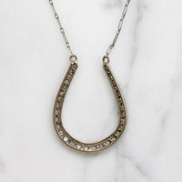 Platinum & Diamond Horseshoe Necklace