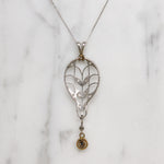 Exquisite Edwardian Platinum Filigree & Diamond Pendant