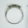 Platinum Emerald and OEC Diamond Edwardian Ring