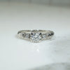 Pretty Platinum and Diamond Vintage Engagement Ring