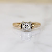 Thoughtfully Designed Retro Diamond Solitaire