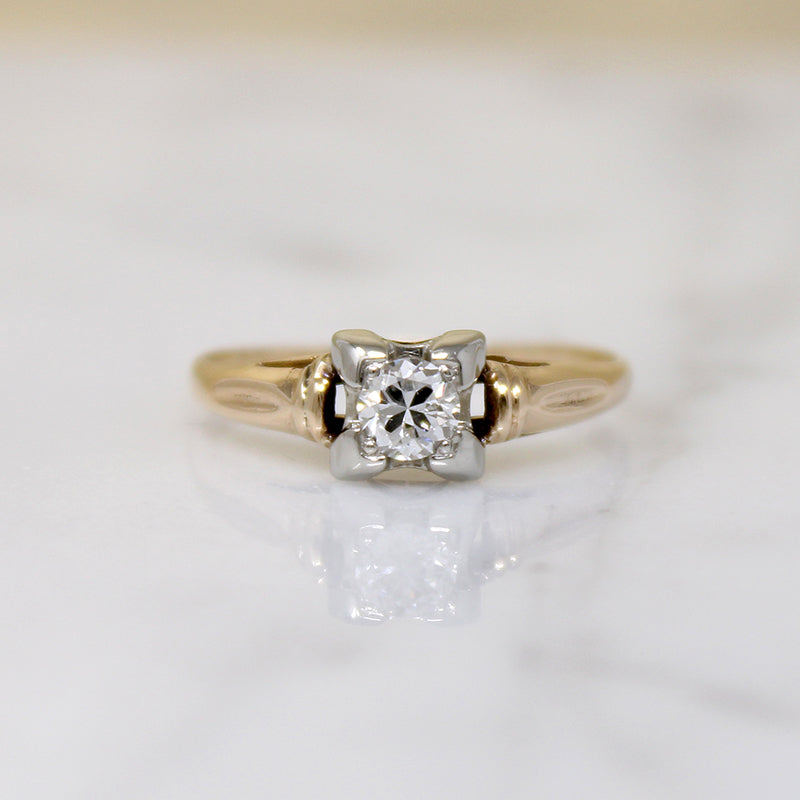 Thoughtfully Designed Retro Diamond Solitaire
