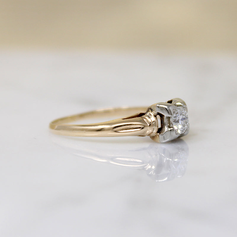 Thoughtfully Designed Retro Diamond Solitaire