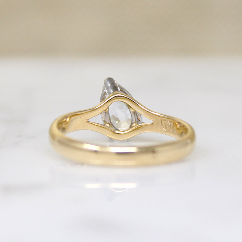 Bright White & Sparkling Pear Cut Diamond Solitaire Ring