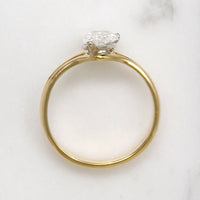 Bright White & Sparkling Pear Cut Diamond Solitaire Ring