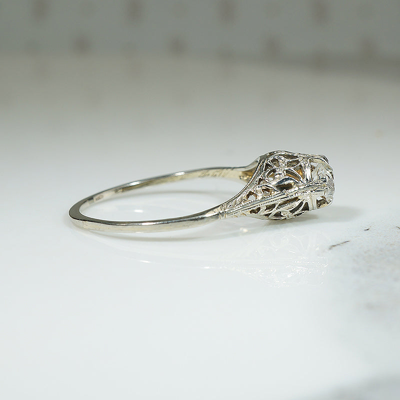 Beautiful Belias Filigree OMC Diamond Ring