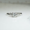 Pretty Palladium OEC Diamond Engagement Ring